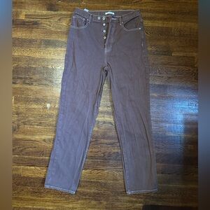 Women’s Pacsun Brown High Waisted Dad Jeans Size 29